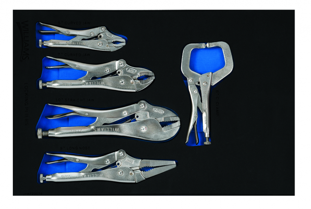 5 pc Locking Pliers Set in 1/3 Foam Drawer Insert<span class=' ItemWarning' style='display:block;'>Item is usually in stock, but we&#39;ll be in touch if there&#39;s a problem<br /></span>