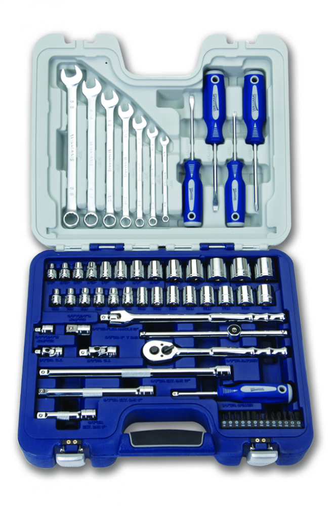 63 pc 3/8&#34; Drive Socket, Screwdriver, and Wrench Set<span class=' ItemWarning' style='display:block;'>Item is usually in stock, but we&#39;ll be in touch if there&#39;s a problem<br /></span>