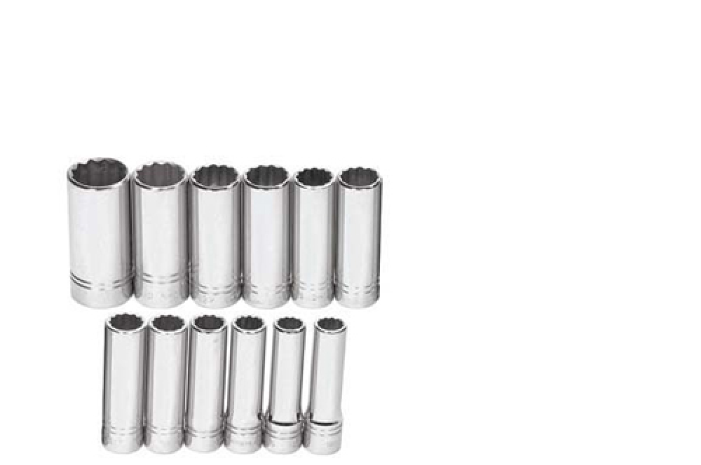 12 pc 1/2&#34; Drive 12-Point Metric Deep Socket Set<span class=' ItemWarning' style='display:block;'>Item is usually in stock, but we&#39;ll be in touch if there&#39;s a problem<br /></span>