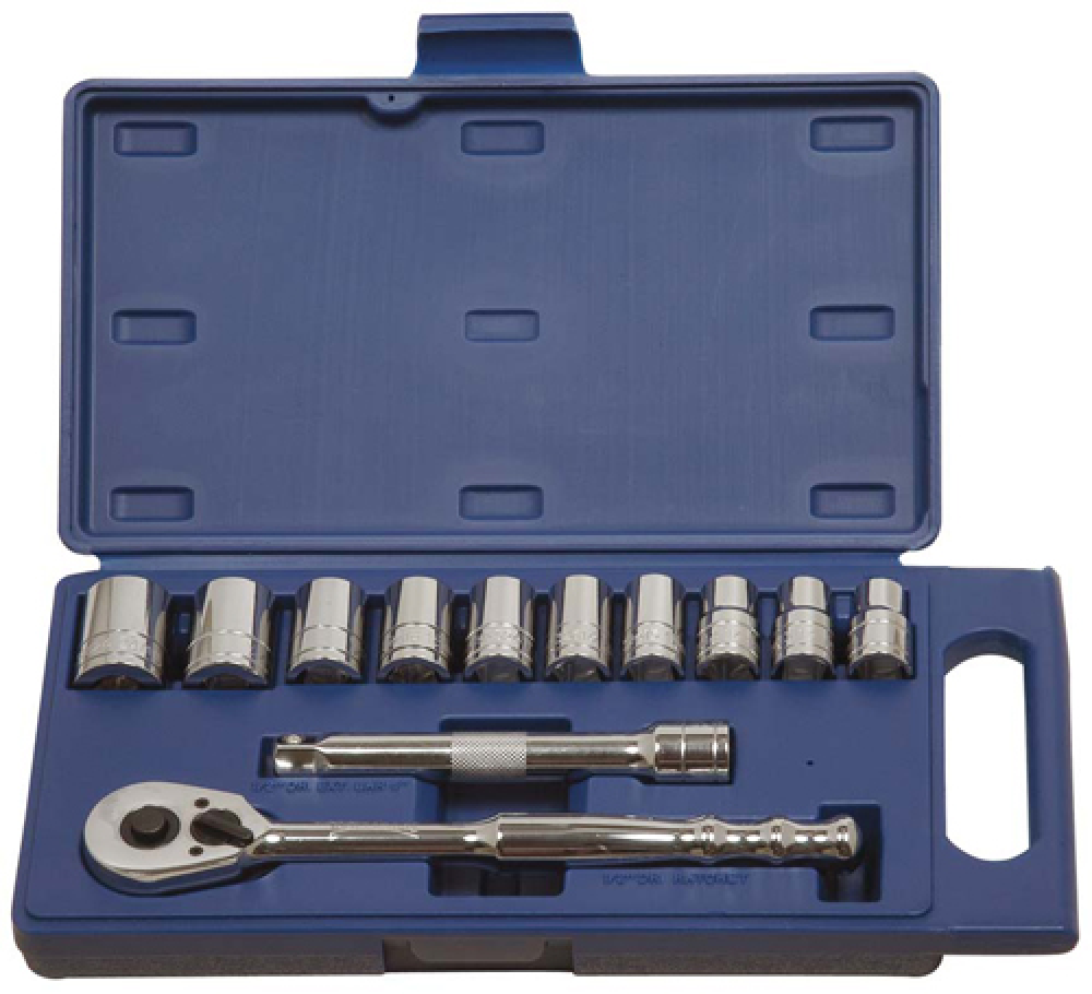 12 pc 1/2&#34; Drive 12-Point Metric Shallow Socket Set and Drive Tool Set Compact Case<span class=' ItemWarning' style='display:block;'>Item is usually in stock, but we&#39;ll be in touch if there&#39;s a problem<br /></span>