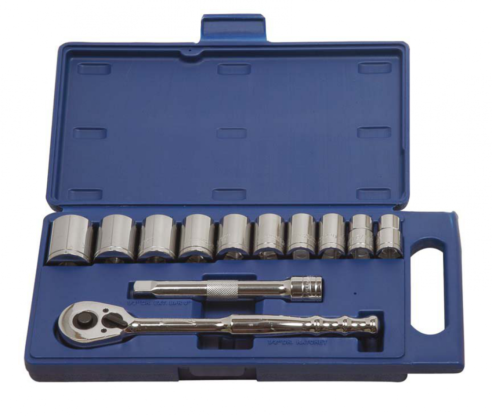 12 pc 1/2&#34; Drive 12-Point SAE Shallow Socket Set and Drive Tool Set Compact Case<span class=' ItemWarning' style='display:block;'>Item is usually in stock, but we&#39;ll be in touch if there&#39;s a problem<br /></span>