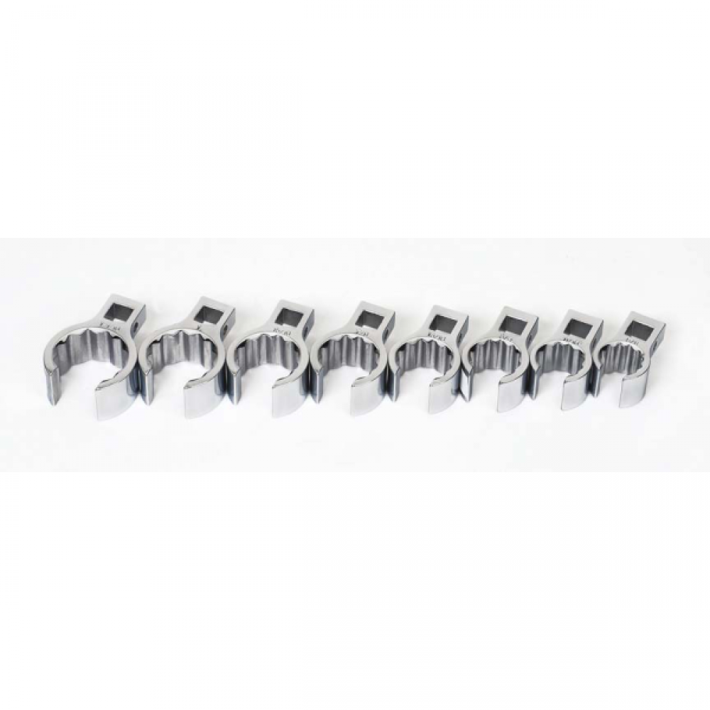 8 pc 3/8&#34; Drive 12-Point SAE Flare Nut Crowfoot Wrench Set<span class=' ItemWarning' style='display:block;'>Item is usually in stock, but we&#39;ll be in touch if there&#39;s a problem<br /></span>