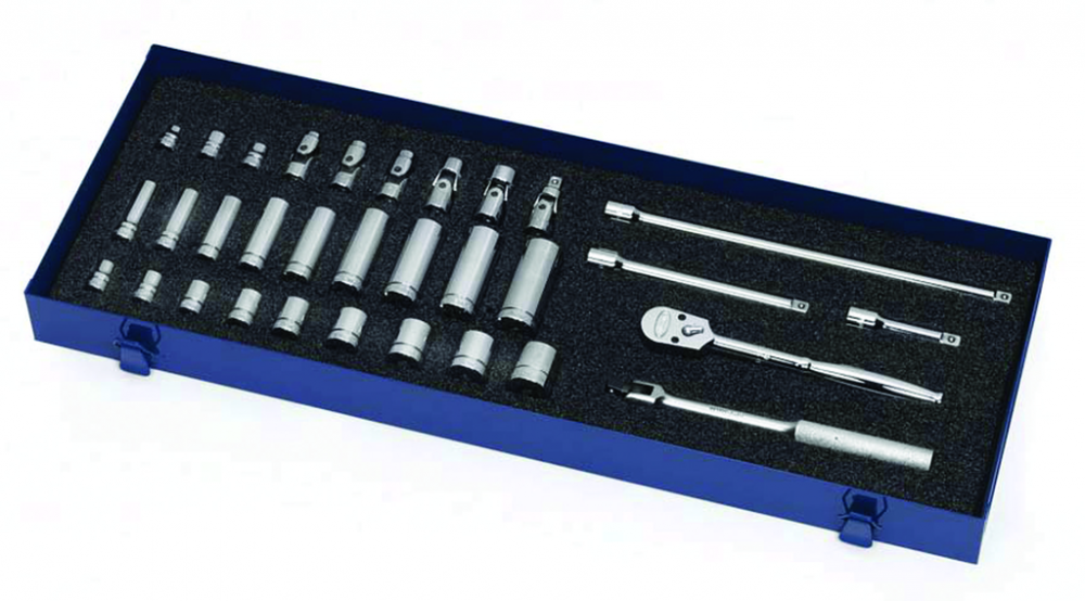 32 pc 3/8&#34; Drive 8 & 12-Point SAE Shallow and Deep Socket and Drive Tool Set Packed Keep Safe Fo<span class=' ItemWarning' style='display:block;'>Item is usually in stock, but we&#39;ll be in touch if there&#39;s a problem<br /></span>