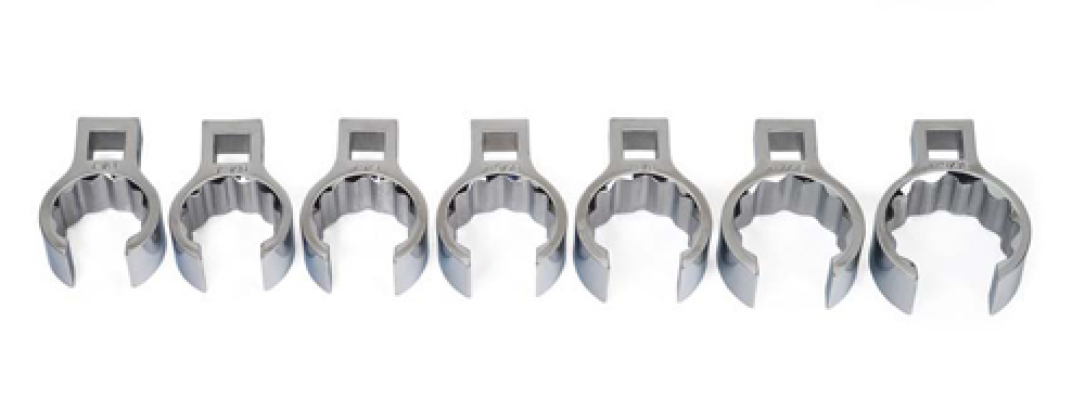 7 pc 1/2&#34; Drive 12-Point SAE Flare Nut Crowfoot Wrench Set<span class=' ItemWarning' style='display:block;'>Item is usually in stock, but we&#39;ll be in touch if there&#39;s a problem<br /></span>