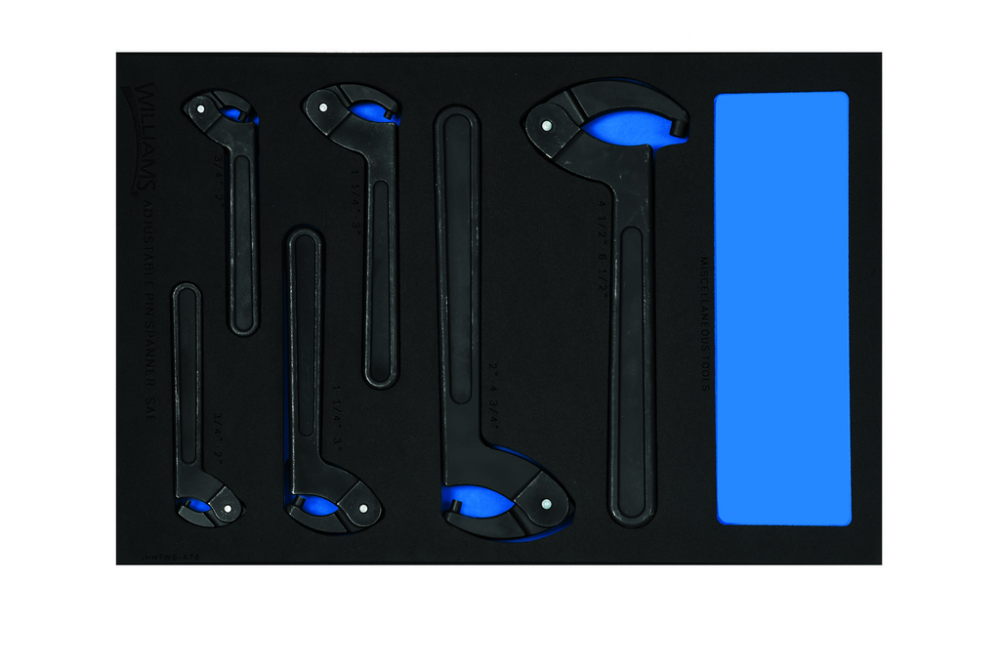 6 pc Adjustable Pin Spanner Wrench Set in 1/3 Foam Drawer Inset<span class=' ItemWarning' style='display:block;'>Item is usually in stock, but we&#39;ll be in touch if there&#39;s a problem<br /></span>