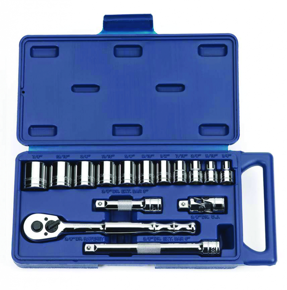 15 pc 3/8&#34; Drive -Point SAE Shallow Socket and Drive Tool Set Compact Case<span class=' ItemWarning' style='display:block;'>Item is usually in stock, but we&#39;ll be in touch if there&#39;s a problem<br /></span>