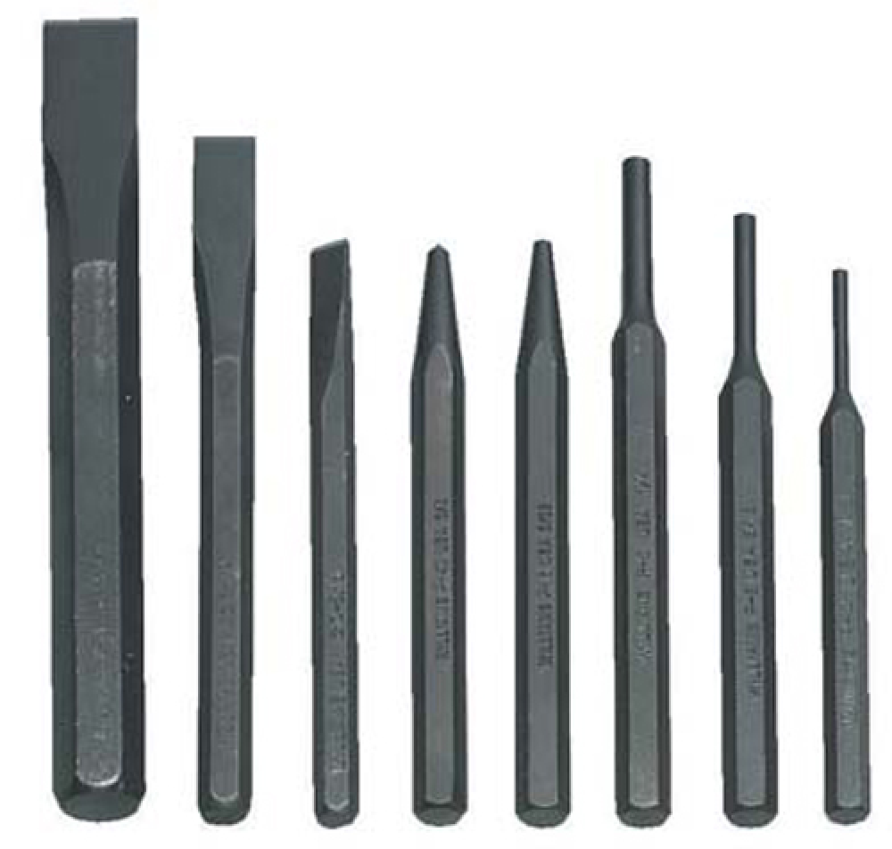 8 Pc Punch & Chisel Set<span class=' ItemWarning' style='display:block;'>Item is usually in stock, but we&#39;ll be in touch if there&#39;s a problem<br /></span>