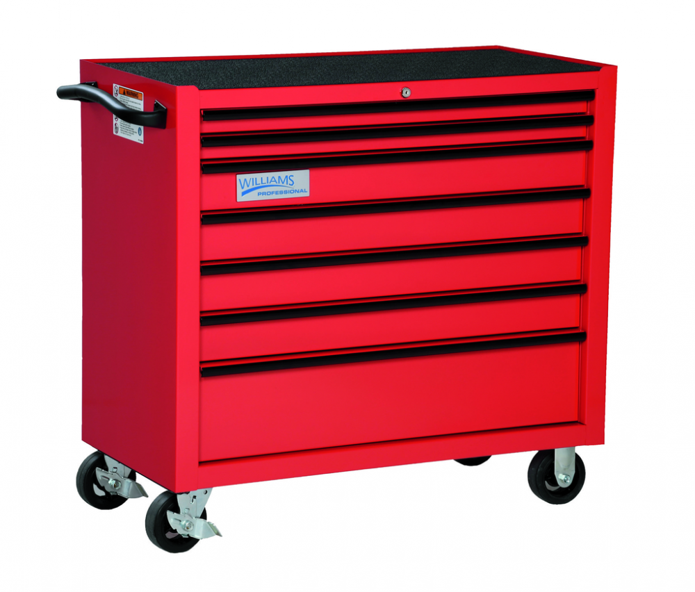 40&#34; Wide x 20&#34; Deep Seven-Drawer Professional Series Roll Cabinet Red<span class=' ItemWarning' style='display:block;'>Item is usually in stock, but we&#39;ll be in touch if there&#39;s a problem<br /></span>