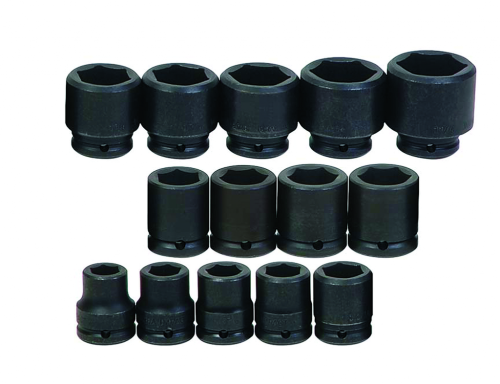 14 pc 3/4&#34; Drive 6-Point SAE Shallow Impact Socket Set on Rail and Clips<span class=' ItemWarning' style='display:block;'>Item is usually in stock, but we&#39;ll be in touch if there&#39;s a problem<br /></span>