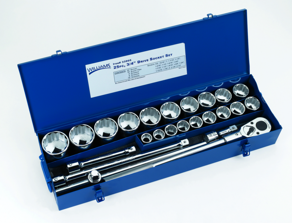 23 pc 3/4&#34; Drive -Point Metric Shallow Socket and Drive Tool Set on Rail and Clips<span class=' ItemWarning' style='display:block;'>Item is usually in stock, but we&#39;ll be in touch if there&#39;s a problem<br /></span>