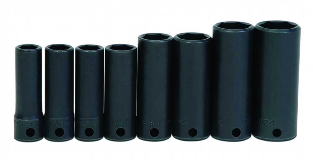 8 pc 3/8&#34; Drive 6-Point SAE Deep Socket Set on Rail and Clips<span class=' ItemWarning' style='display:block;'>Item is usually in stock, but we&#39;ll be in touch if there&#39;s a problem<br /></span>