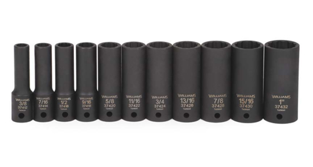 11 pc 1/2&#34; Drive 12-Point SAE Deep Socket Set<span class='Notice ItemWarning' style='display:block;'>Item has been discontinued<br /></span>