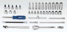 Williams JHWWSM-38HF - 38 pc 1/4" Drive 6-Point SAE Shallow and Deep Socket and Drive Tool Set