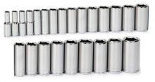 Williams JHW32945 - 23 pc 1/2" Drive 6-Point Metric Deep Socket Set