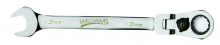 Williams JHW1215MRCF - 15 mm 12-Point Metric Flex-Head Reversible Ratcheting Combination Wrench