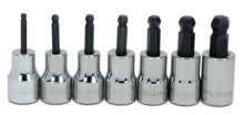 Williams JHWWSBB-7RC - 7 pc 3/8" Drive -Point SAE Bit Ball Tip Hex Bit Socket Set