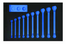 Williams JHWFMWS-18A113FM - 1/3 Foam Drawer Inset Only for 10 pc Metric 12-Point SUPERCOMBO® Combination Wrench Set (7-16 mm)