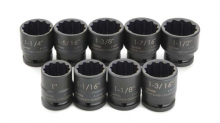 Williams JHW38925 - 9 pc 3/4" Drive 12-Point SAE Shallow Socket Set