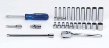 Williams JHWWSM26HFTB - 26 pc 1/4" Drive 6-Point SAE Shallow and Deep Socket and Drive Tool Set