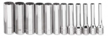 Williams JHWMSMD12HRC - 12 pc 1/4" Drive 6-Point Metric Deep Socket