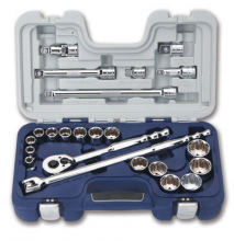 Williams JHW50609 - 23 pc 1/2" Drive -Point SAE Shallow Basic Tool Set Rugged Case System