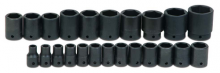 Williams JHWMS-4-23RC - 23 pc 1/2" Drive 6-Point Metric Shallow Impact Socket