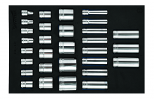 Williams JHWFWSS-30RC - 30 pc 1/2" Drive 12-Point SAE Shallow & Deep Socket Set in 1/3 Foam Drawer Inset