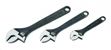 Williams JHWAB-3SET - 3 pc Black Adjustable Wrench Set, in Pouch