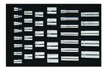 Williams JHWFMSS-36RC - 36 pc 1/2 Drive 12-Point Metric Shallow & Deep Socket Set in 1/3 Foam Drawer Inset