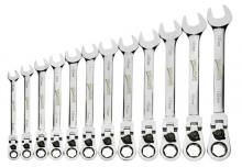 Williams JHWMWS-12RCF - 12 pc 12-Point Metric Flex-Head Reversible Ratcheting Combination Wrench