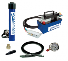 Williams JHW1AP10T06L - 10 Ton, 6" Stroke Single Acting Low Profile Cylinder And Single Acting Air Pump