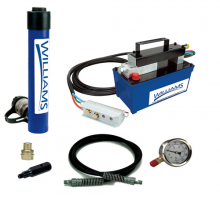 Williams JHW1AP10T10L - 10 Ton, 10" Stroke Single Acting Low Profile Cylinder And Single Acting Air Pump