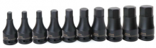 Williams JHW38936 - 10 pc 3/4" Drive -Point Metric Hex Driver One Piece Impact Hex Bit Driver Set