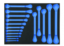 Williams JHWFWS-1122NRC13FM - 1/3 Foam Drawer Inset Only for 16 pc SAE Ratcheting Combination Wrench Set (1/4 to 1-1/4)