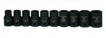 Williams JHW37925 - 10 pc 1/2" Drive 12-Point Metric Shallow Socket Set on Rail and Clips