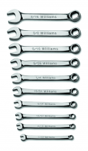 Williams JHWWS-MID10 - 10 pc 12-Point SAE Miniature Combination Wrench