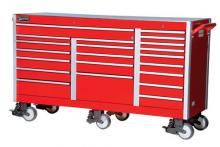 Williams 50990 - 73 Wide 21 Drawer Roll Cabinet, Heavy Industrial, Red