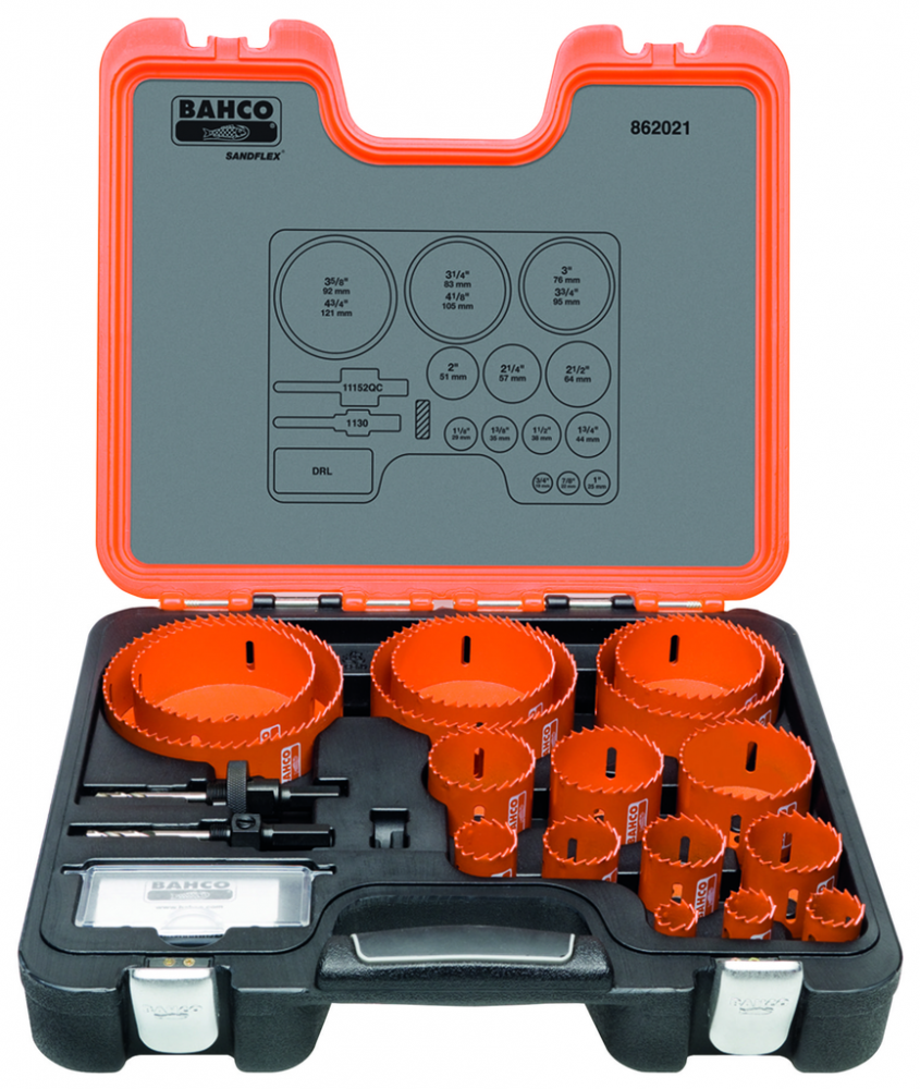 21 pc Sandflex® Bi-Metal Holesaw Set<span class=' ItemWarning' style='display:block;'>Item is usually in stock, but we&#39;ll be in touch if there&#39;s a problem<br /></span>