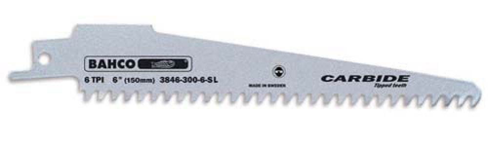 1 Pack 6&#34; Carbide Tipped Reciprocating Saw Blade 6 Teeth Per Inchs For Stone Material<span class='Notice ItemWarning' style='display:block;'>Item has been discontinued<br /></span>