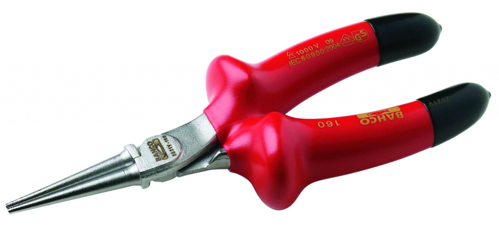 1000V Round Nose Pliers 160 mm<span class=' ItemWarning' style='display:block;'>Item is usually in stock, but we&#39;ll be in touch if there&#39;s a problem<br /></span>