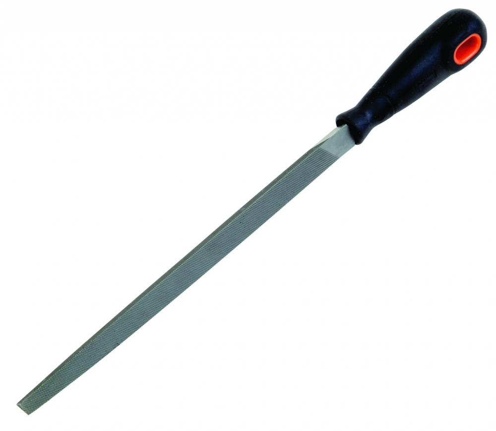 8&#34; Bastard Cut Three Square File with Ergoâ„¢ Handle<span class=' ItemWarning' style='display:block;'>Item is usually in stock, but we&#39;ll be in touch if there&#39;s a problem<br /></span>