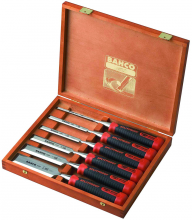 Bahco BAH434S6-EUR - 6 pc Ergoâ„¢ Handled Chisel Set in a Wooden Box