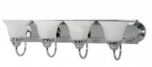 Nuvo 60/318 - Ballerina - 4 Light 30" Vanity with Alabaster Glass - Polished Chrome Finish