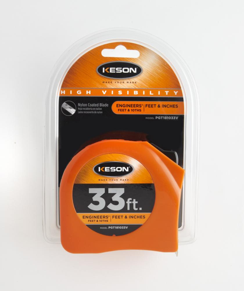 33 FT x 1 IN, TOGGLE LOCK, NYLON COATED STEEL , UNITS: FT, 1/8, 1/16 & FT, 1/10, 1/100, ORANGE<span class=' ItemWarning' style='display:block;'>Item is usually in stock, but we&#39;ll be in touch if there&#39;s a problem<br /></span>