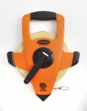 Keson OTRS1810200E - 200 FT, UNITS: IN, 1/8, AND FT, 1/10, 1/100, FIBERGLASS TAPE MEASURE WITH RING 3X1 REWIND