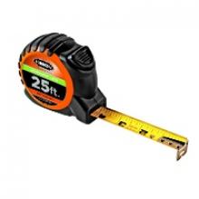 Keson PG1825UB - 25 FT x 1 IN, RUBBER SHEATH, NYLON COATED ULTRA BRIGHT STEEL, UNITS: FT/IN TOP, VERTICAL FT/IN