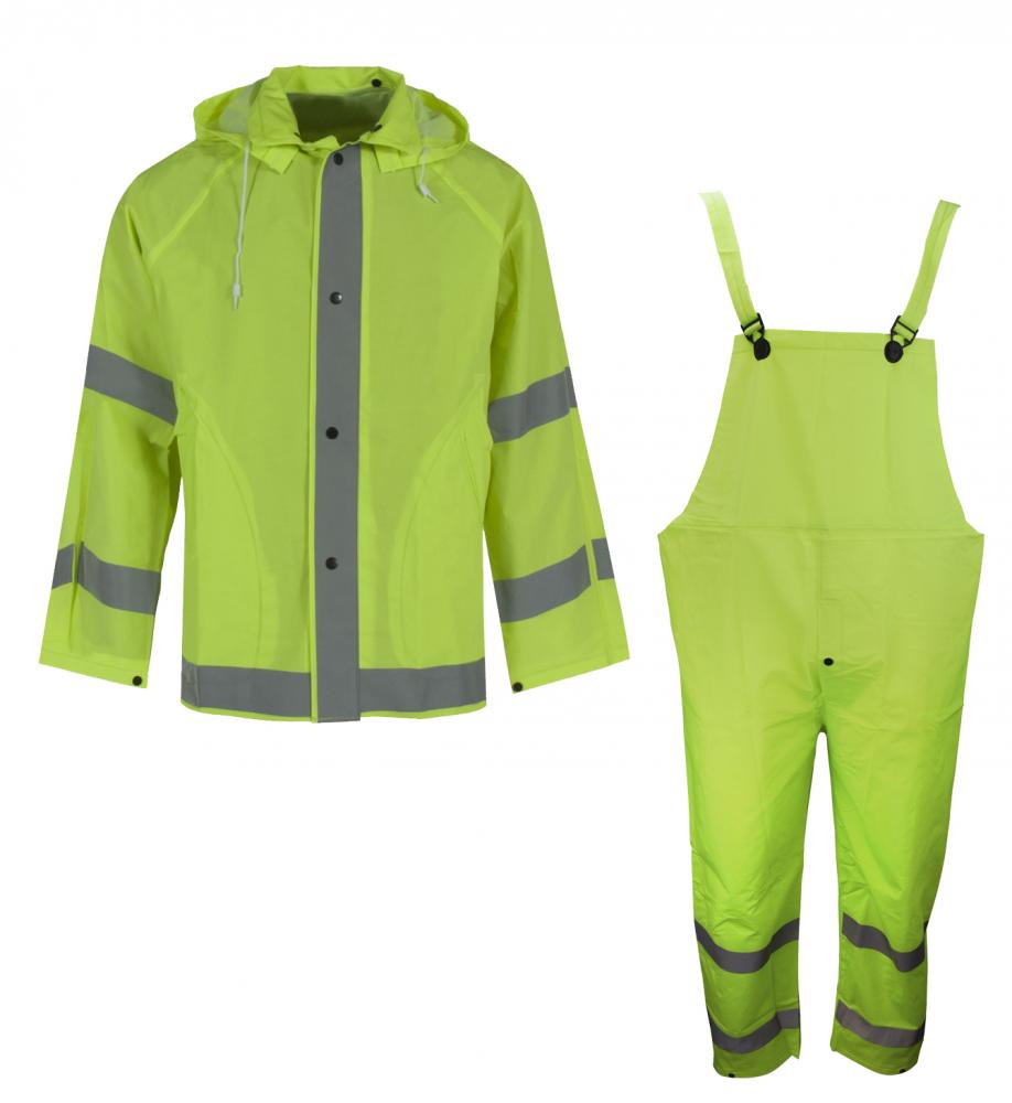 1820S Econo-Viz 3-Piece Rain Suit with Reflective Tape - Hi-Vis Lime - Size 6X<span class=' ItemWarning' style='display:block;'>Item is usually in stock, but we&#39;ll be in touch if there&#39;s a problem<br /></span>