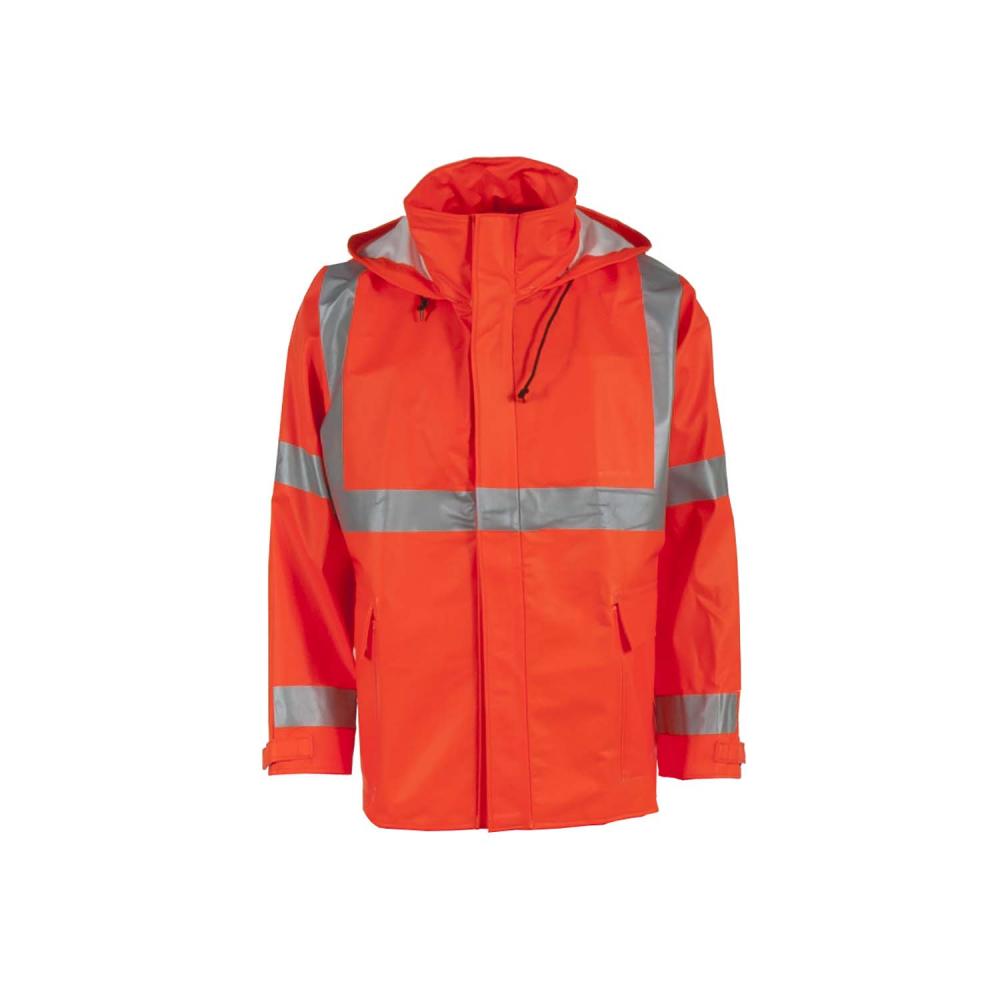 217AJ Flex Arc Jacket with Attached Hood - Fluorescent Orange - Size 4X<span class=' ItemWarning' style='display:block;'>Item is usually in stock, but we&#39;ll be in touch if there&#39;s a problem<br /></span>