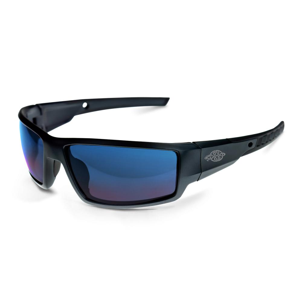 Cumulus Premium Safety Eyewear - Matte Black Frame - Blue Mirror Lens<span class=' ItemWarning' style='display:block;'>Item is usually in stock, but we&#39;ll be in touch if there&#39;s a problem<br /></span>