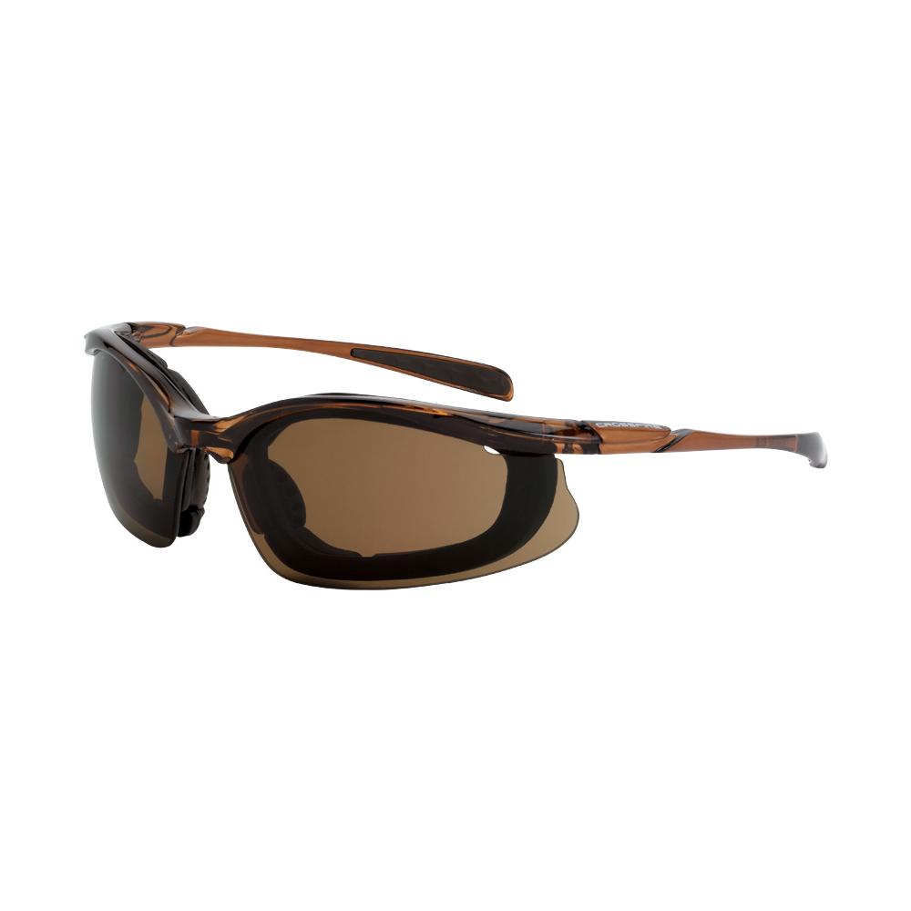 Concept Foam Lined Safety Eyewear - Black Frame - HD Brown Anti-Fog Lens<span class=' ItemWarning' style='display:block;'>Item is usually in stock, but we&#39;ll be in touch if there&#39;s a problem<br /></span>